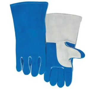 Best Welds Quality Welding Gloves, Split Cowhide, Large, Blue, 700GC-L