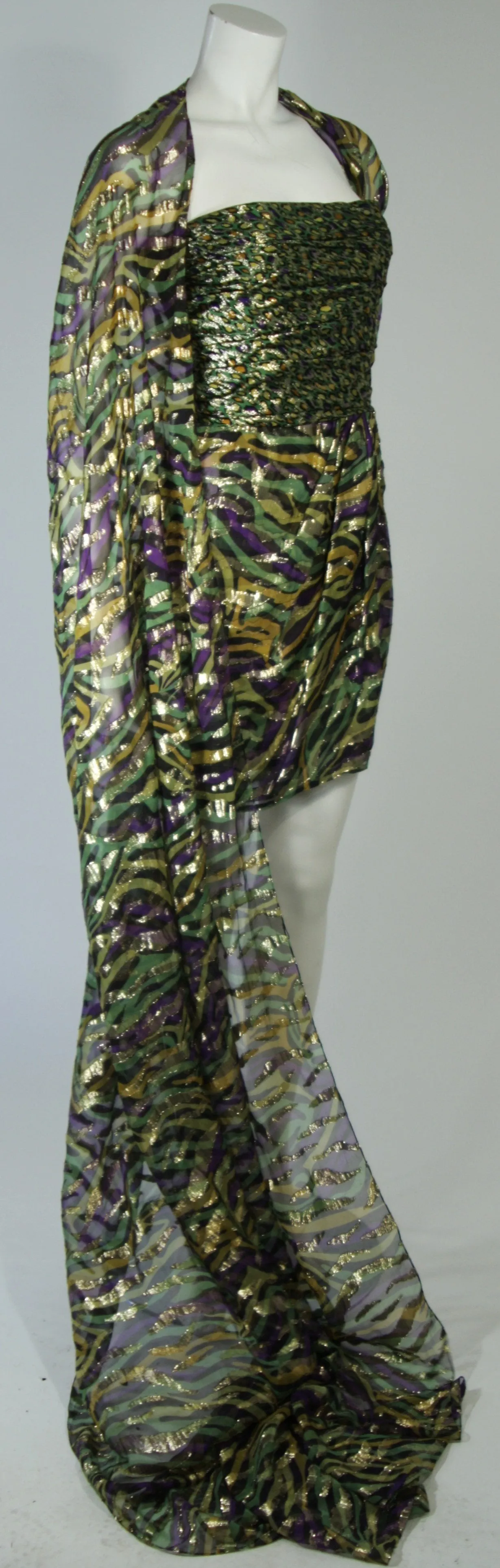 BILL BLASS Strapless Dress w/ Blazer and  Wrap XS Petite