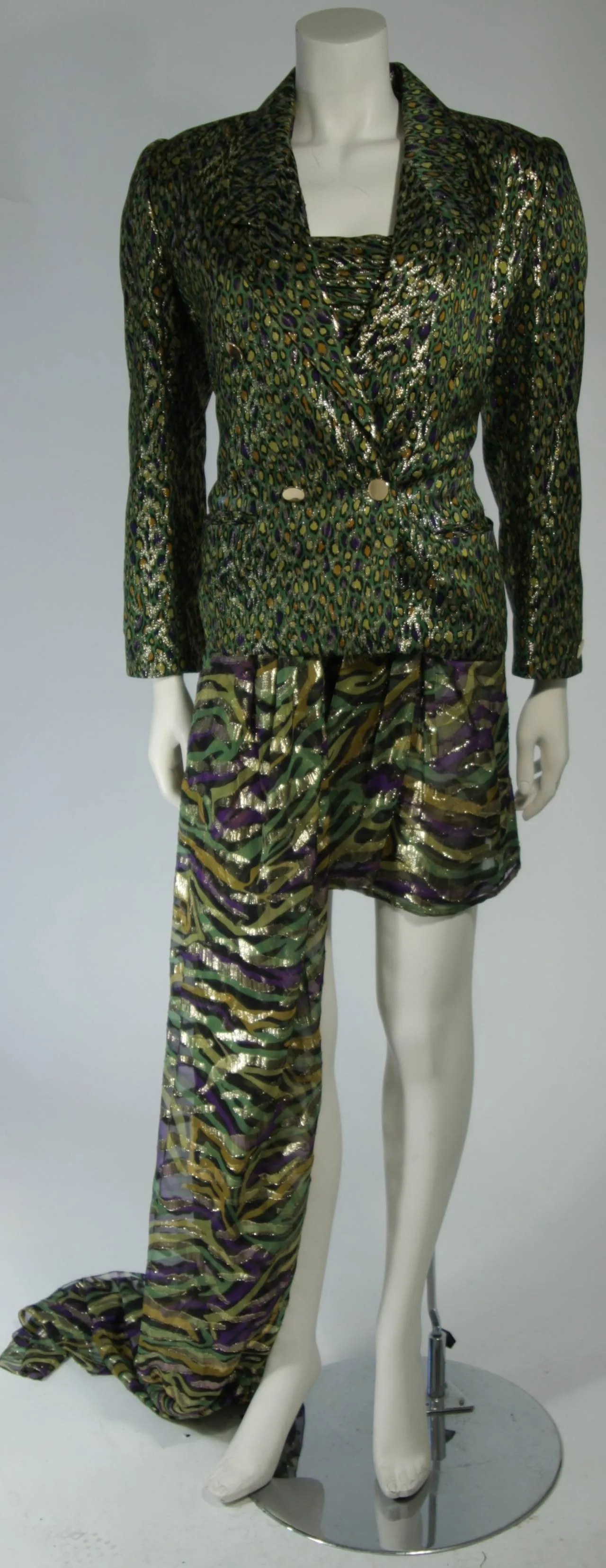 BILL BLASS Strapless Dress w/ Blazer and  Wrap XS Petite