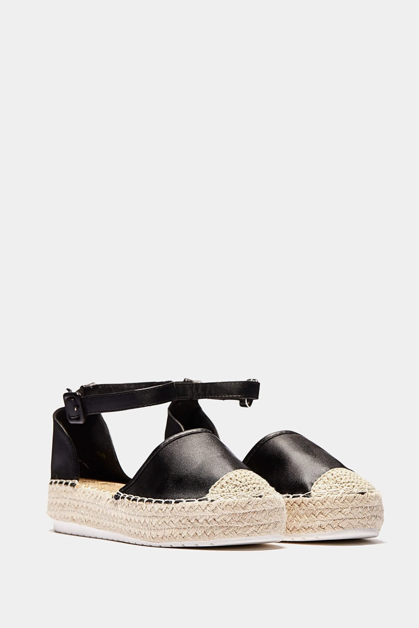 Black Ankle Strap Espadrilles