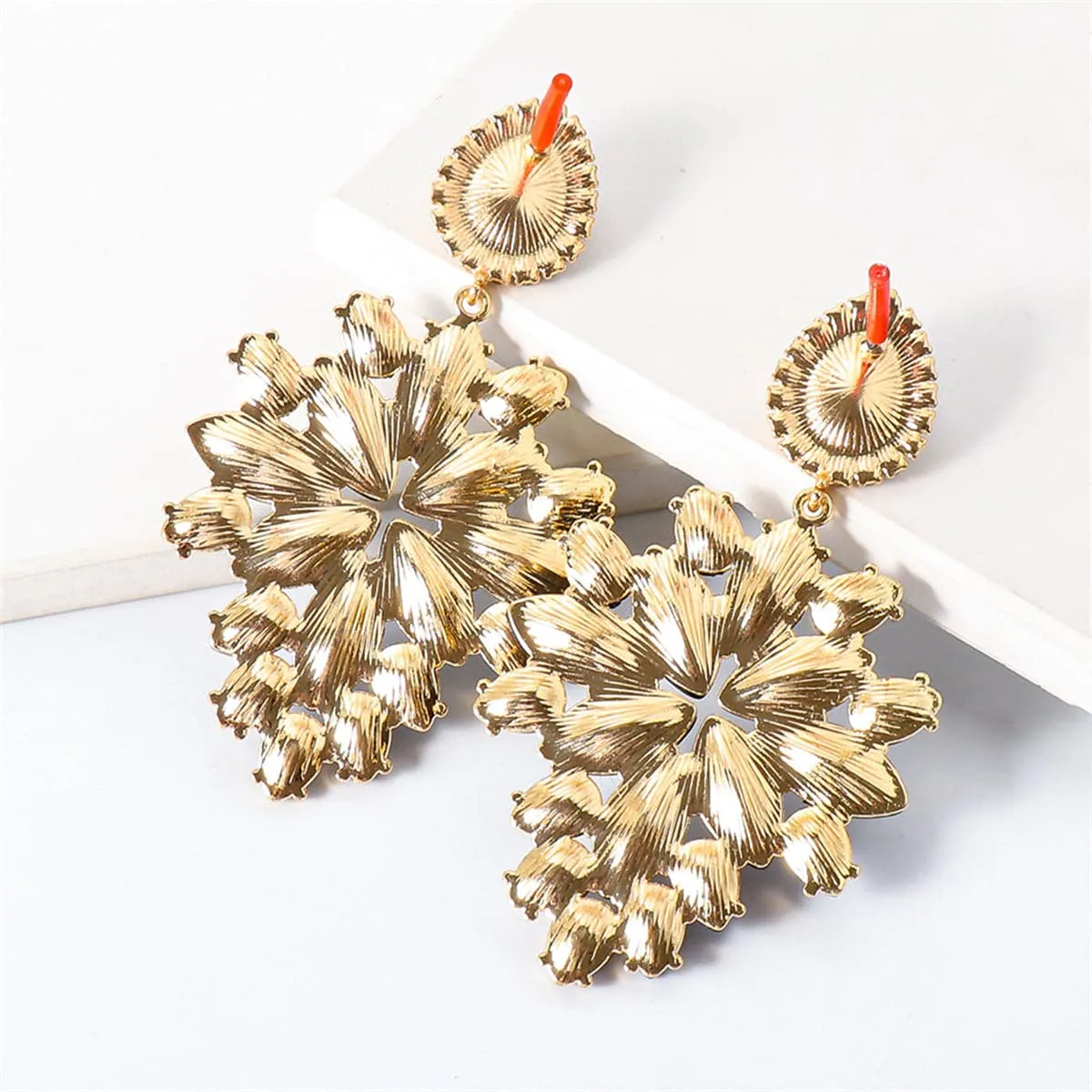 Black Crystal & Cubic Zirconia Marquise Drop Earrings