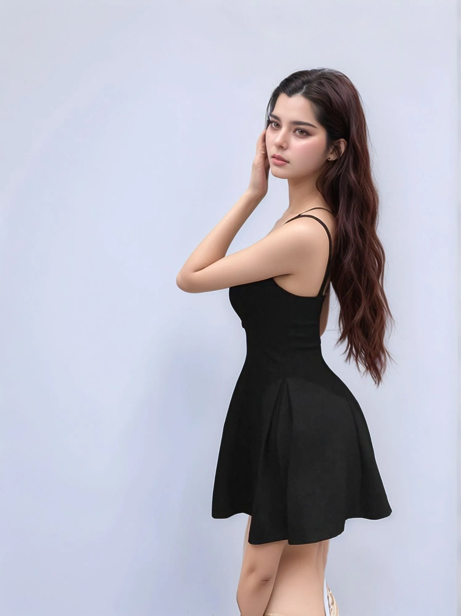Black Fit And Flare Mini Dress