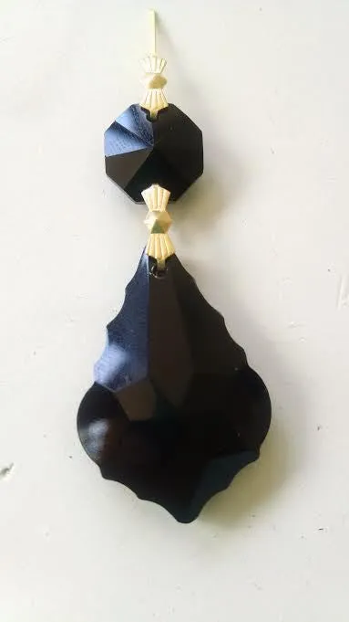 Black French Cut Chandelier Crystals Ornament