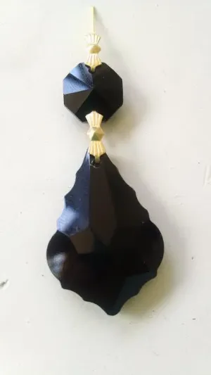 Black French Cut Chandelier Crystals Ornament