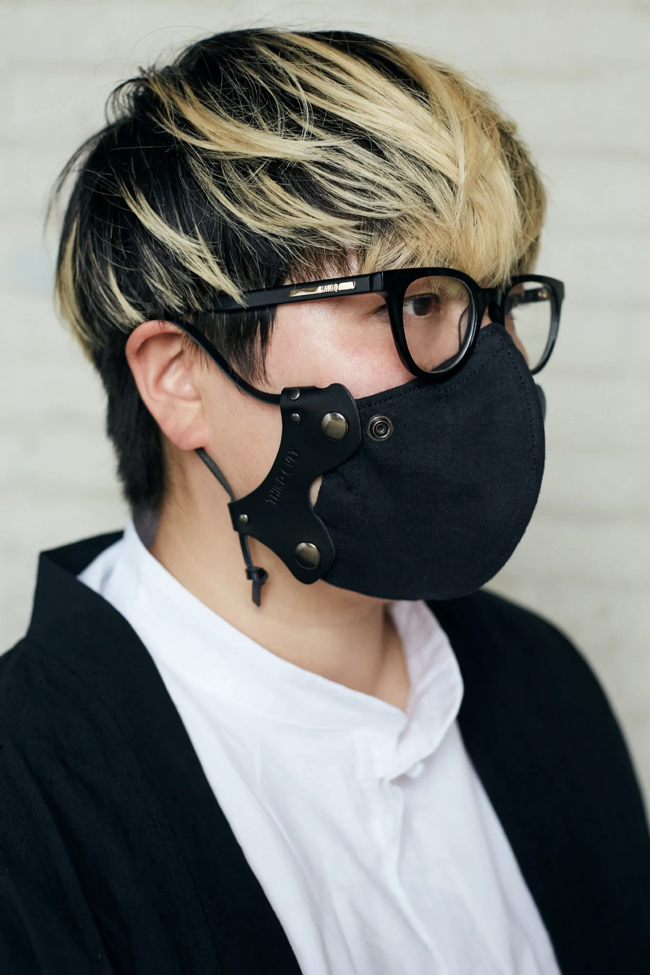 Black Leather Face Mask