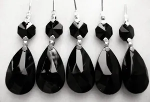 Black Teardrop Chandelier Crystals Ornaments