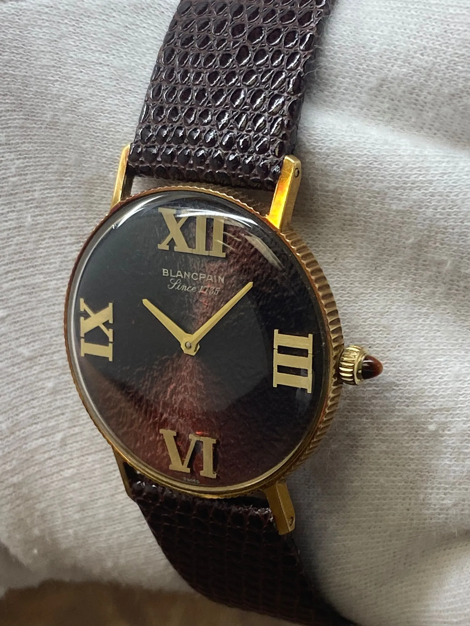 Blancpain Le Brassus 33mm 23225 Brown Roman Dial Manual winding Watch
