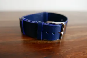Blue Leather Handmade NATO Watch Strap