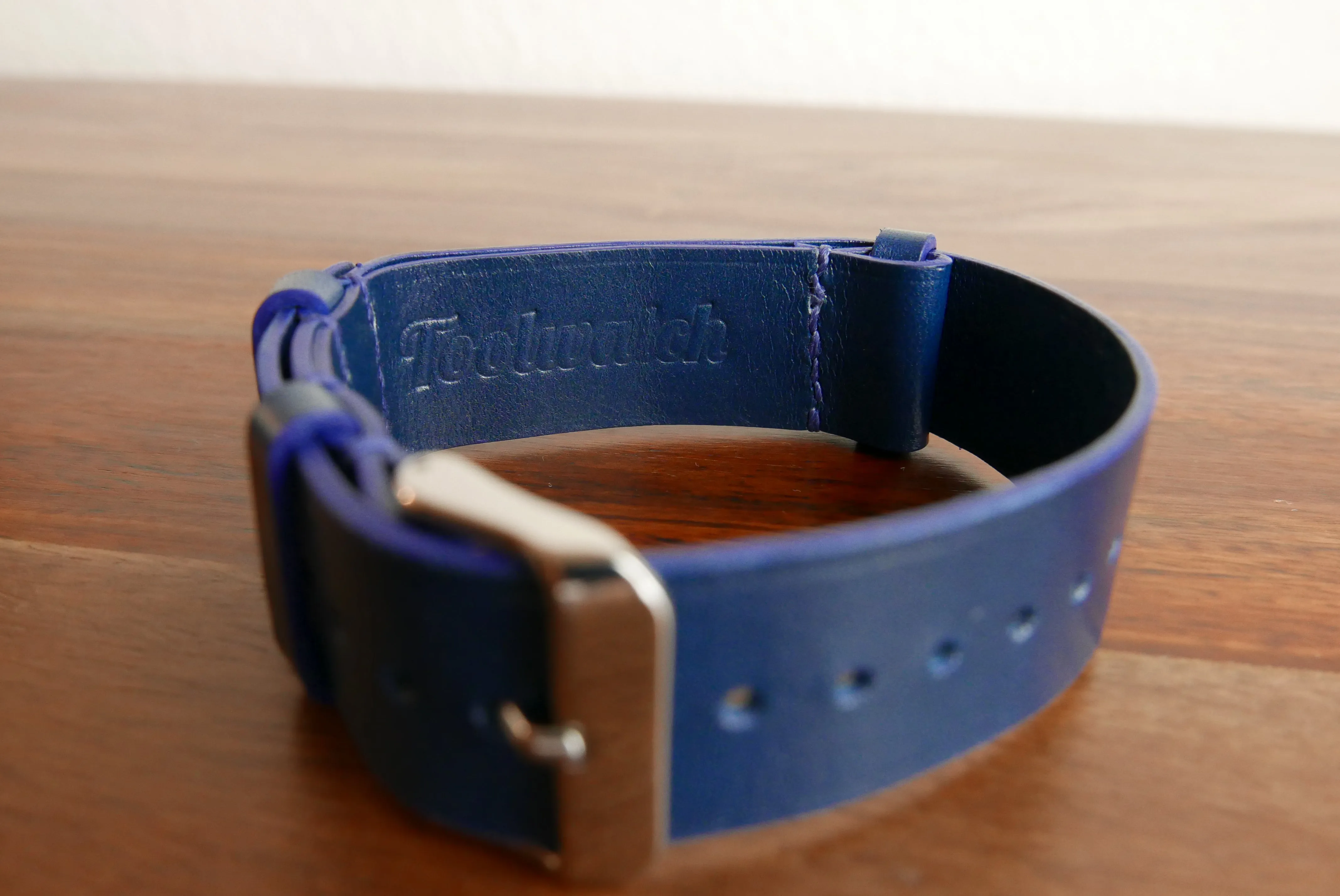 Blue Leather Handmade NATO Watch Strap