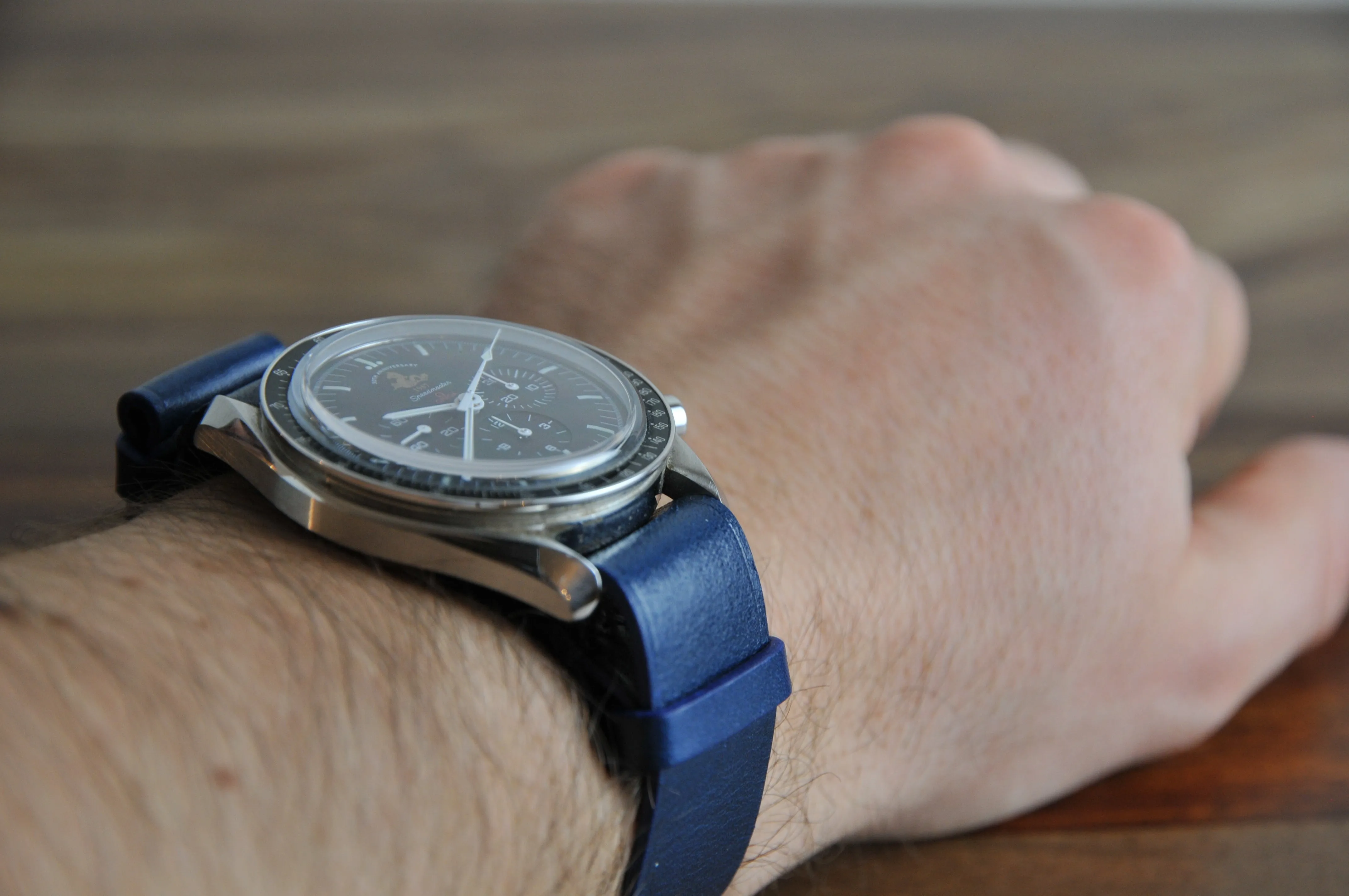 Blue Leather Handmade NATO Watch Strap