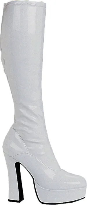 Boot Chacha White Size 8  Costume Accessories