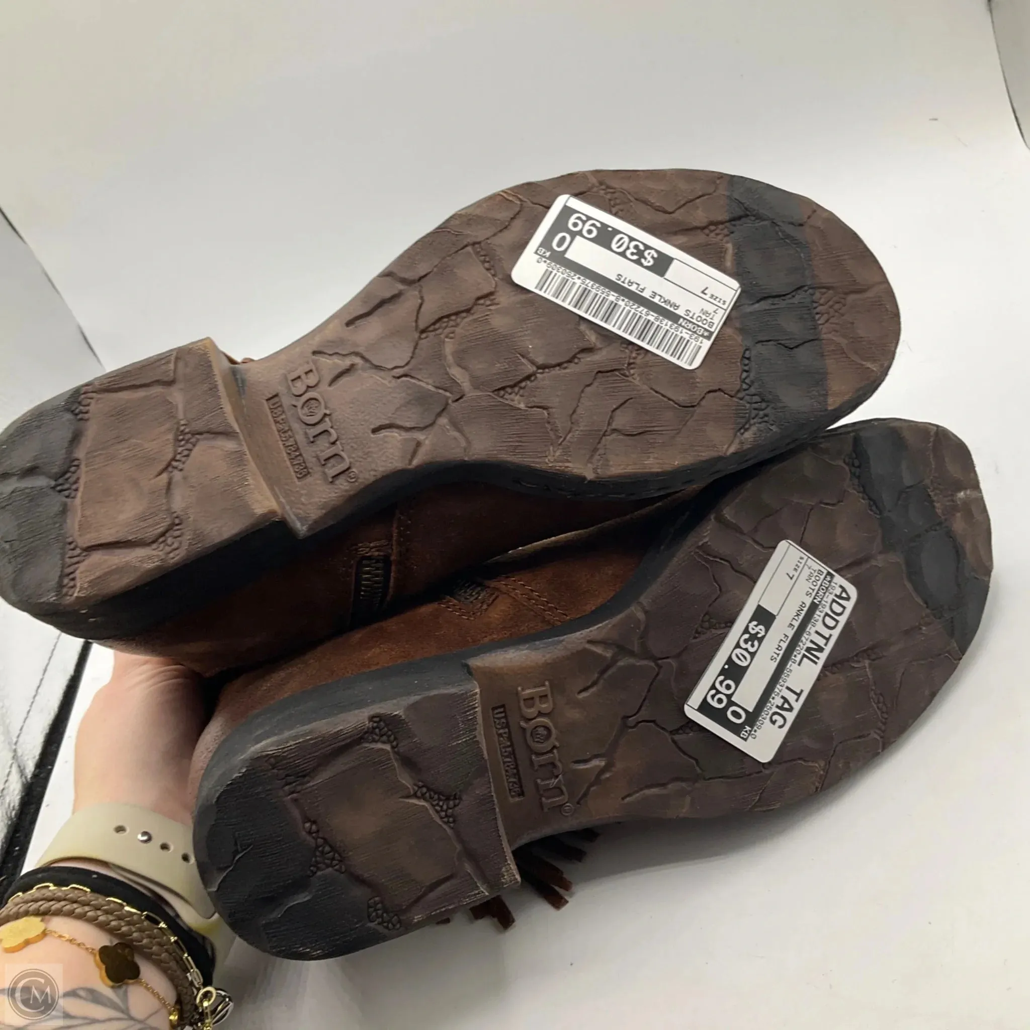 Boots Ankle Flats By Born In Tan, Size: 7