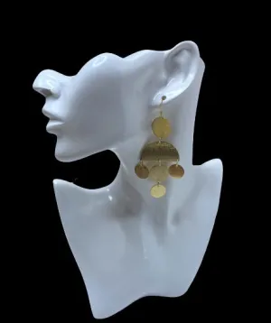 Brass Chandelier Earrings