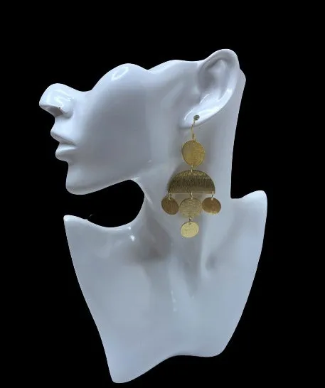 Brass Chandelier Earrings