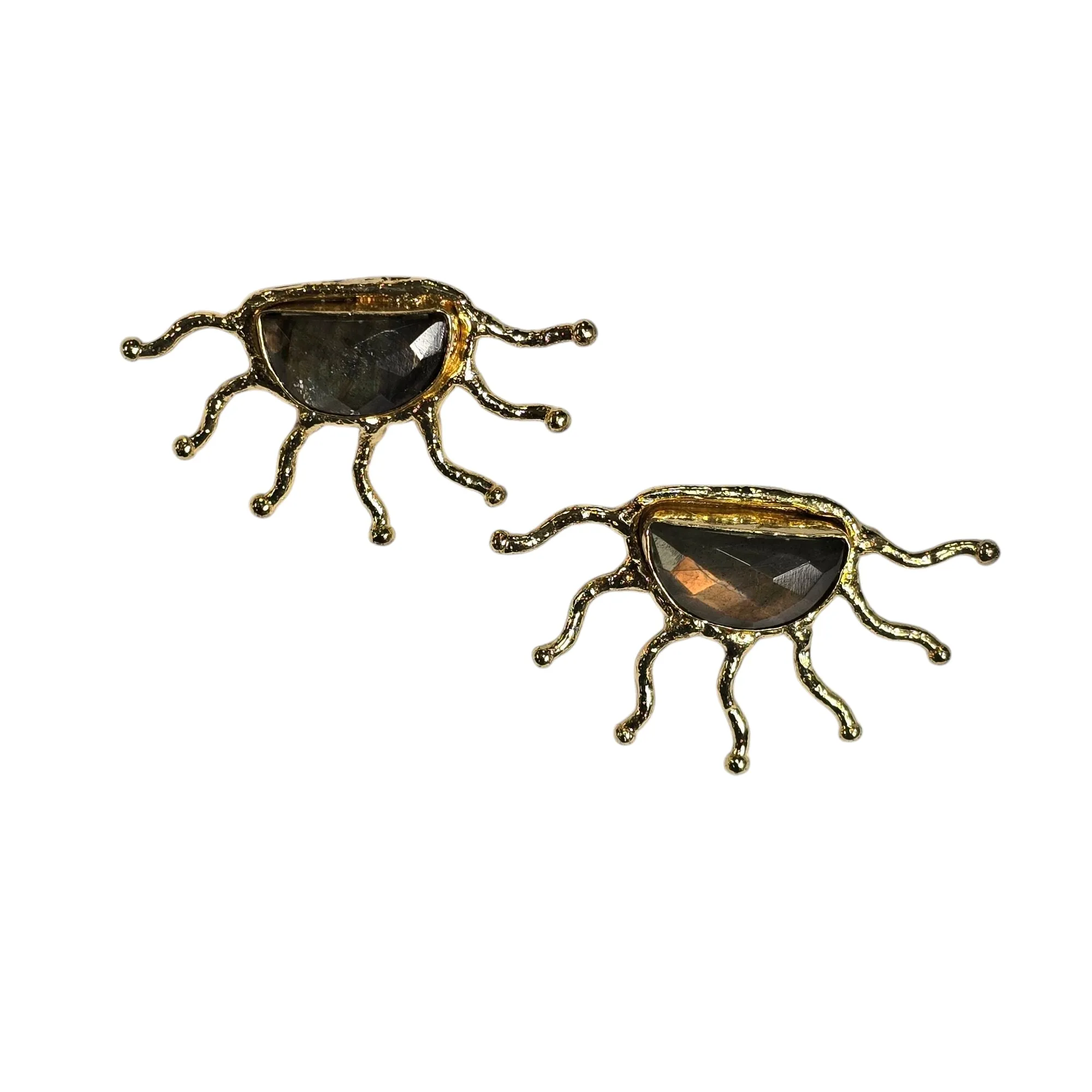 Brass Eye Earrings