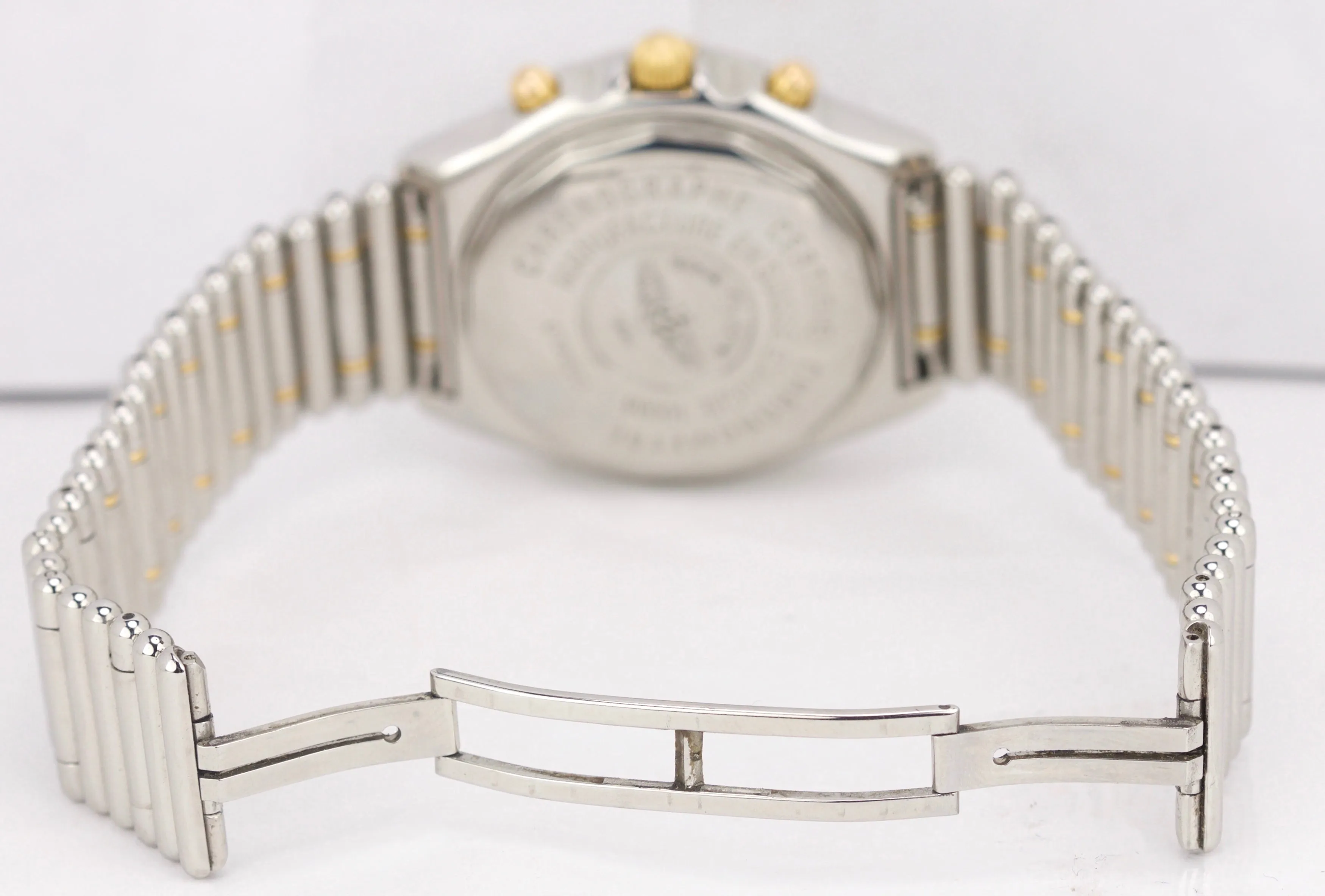 Breitling Chronomat 40mm Stainless Steel Gold White B13350 Chronograph Watch