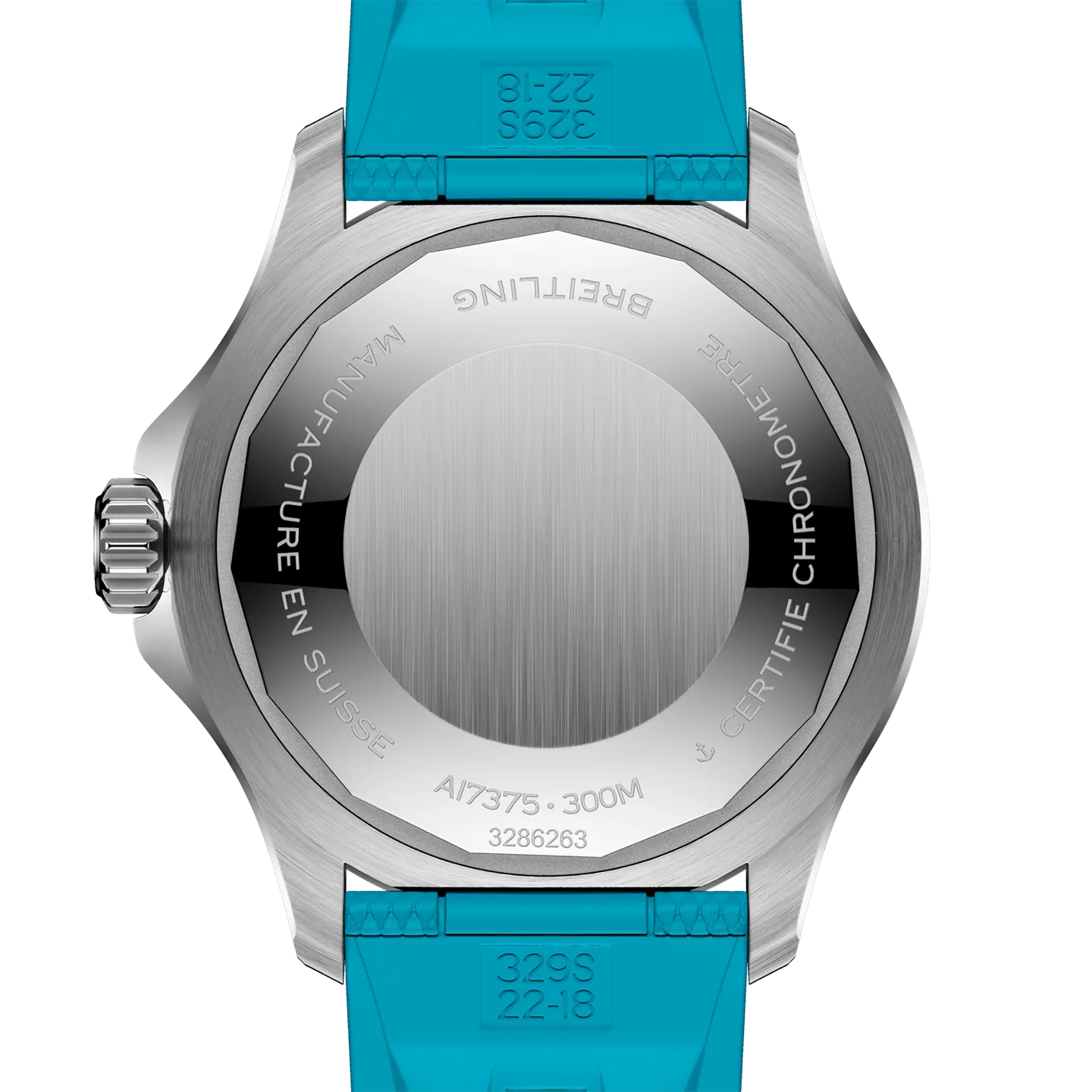 Breitling Superocean Automatic 42 Watch with Turquoise Rubber Strap