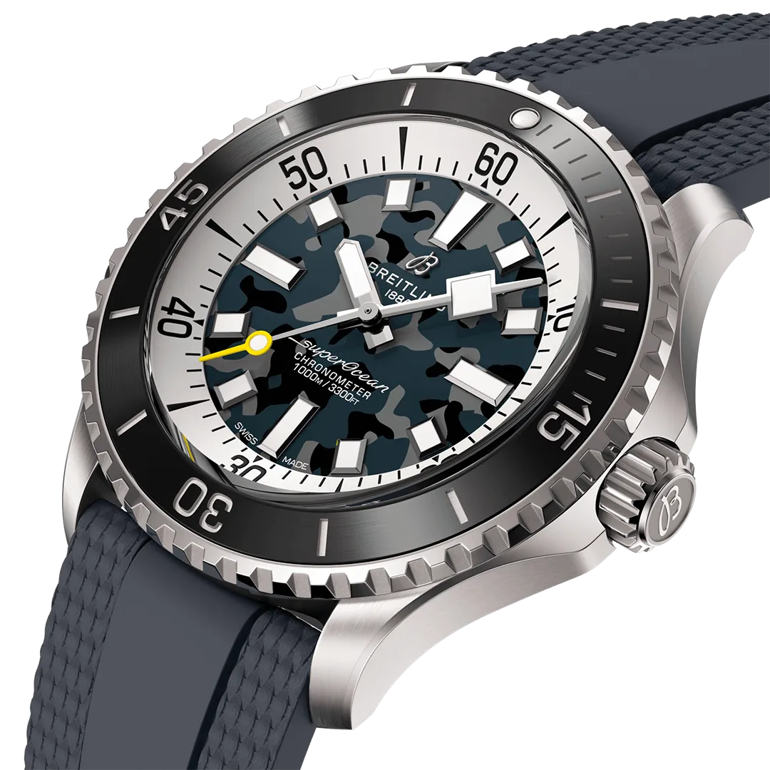 Breitling Superocean Automatic 46 Super Diver Watch with Camo Dial