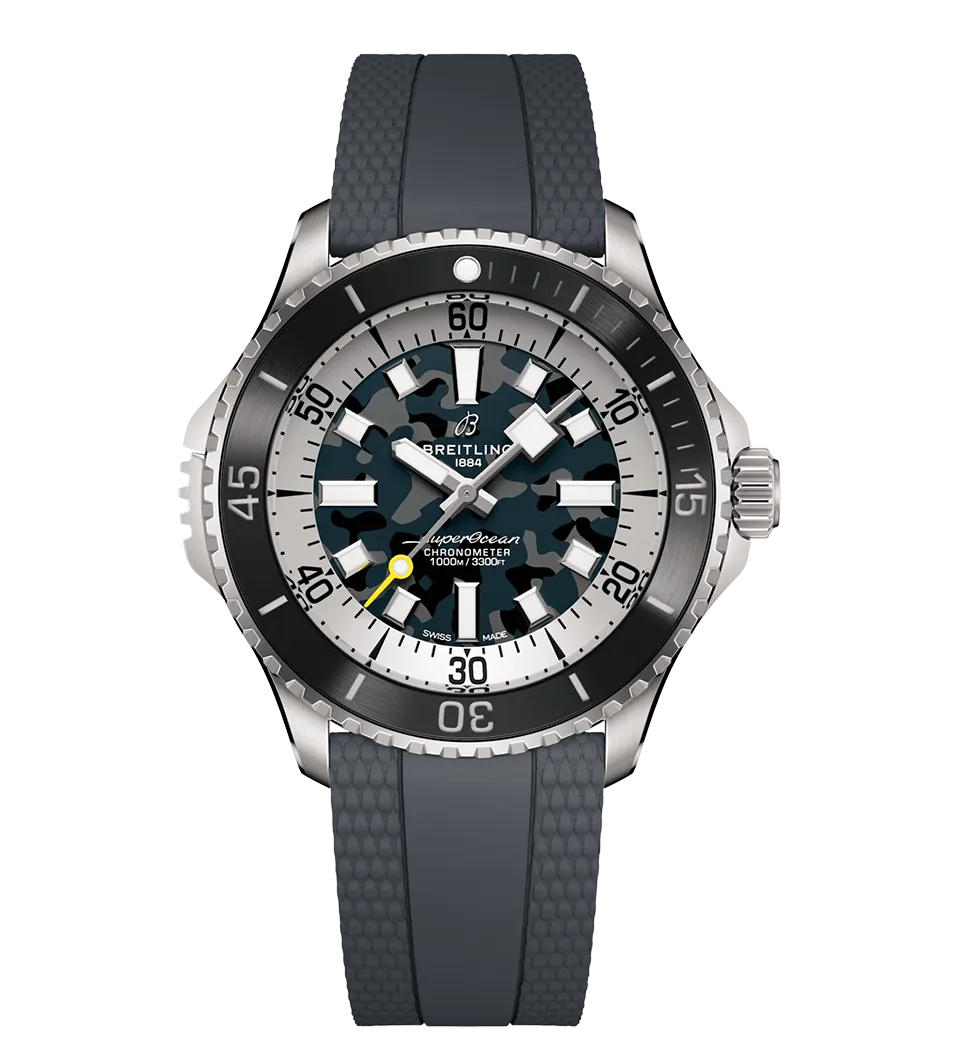 Breitling Superocean Automatic 46 Super Diver Watch with Camo Dial