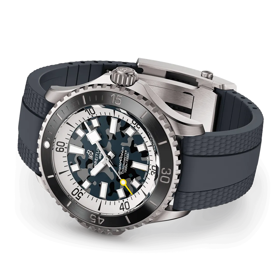 Breitling Superocean Automatic 46 Super Diver Watch with Camo Dial