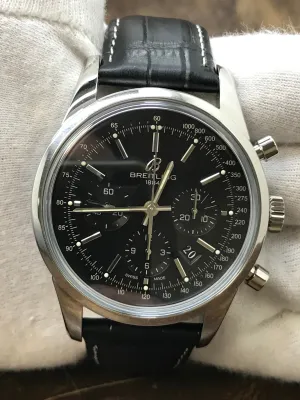 Breitling Transocean Chronograph AB0152 Black Dial Automatic Men's Watch