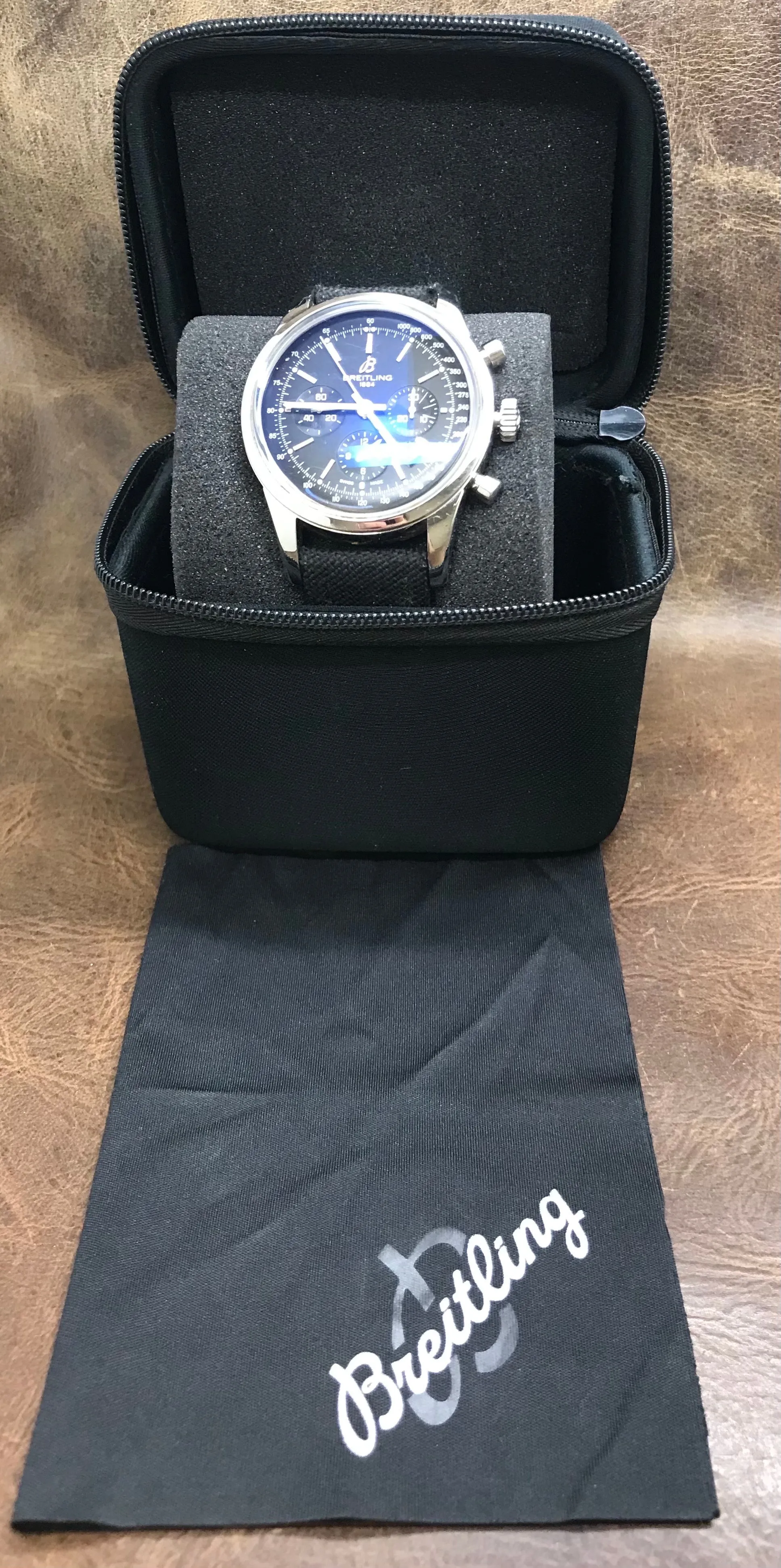 Breitling Transocean Chronograph AB0152 Black Dial Automatic Men's Watch