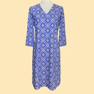 Brisbane V-Neck Dress in Tiki Bar Is Open Purple