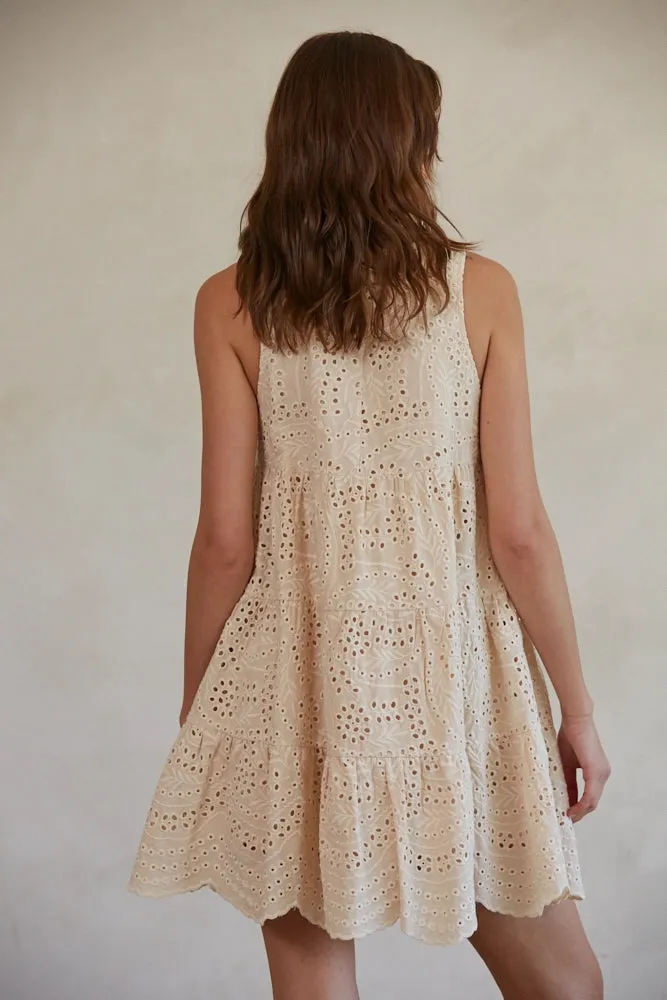 Brit Babydoll Eyelet Dress