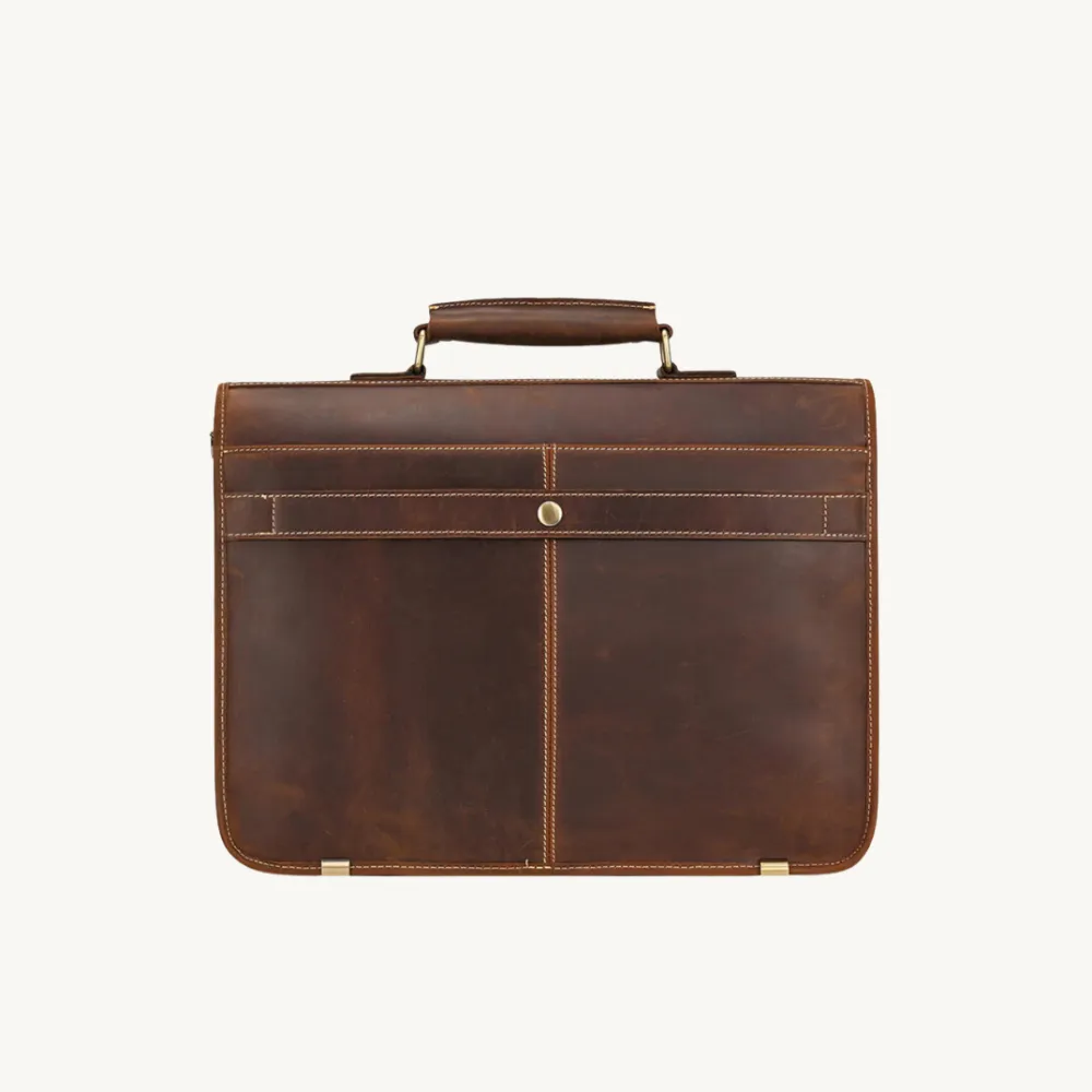 ﻿Brown Solace Leather Briefcase
