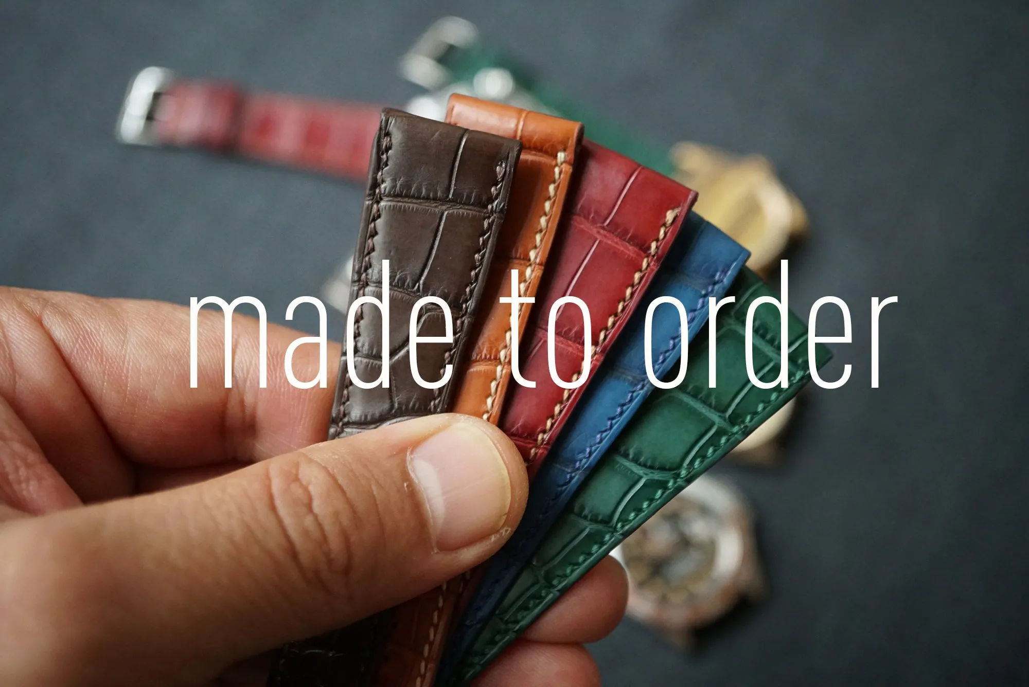 BURGUNDY CUSTOM MADE CROCODILE STRAP