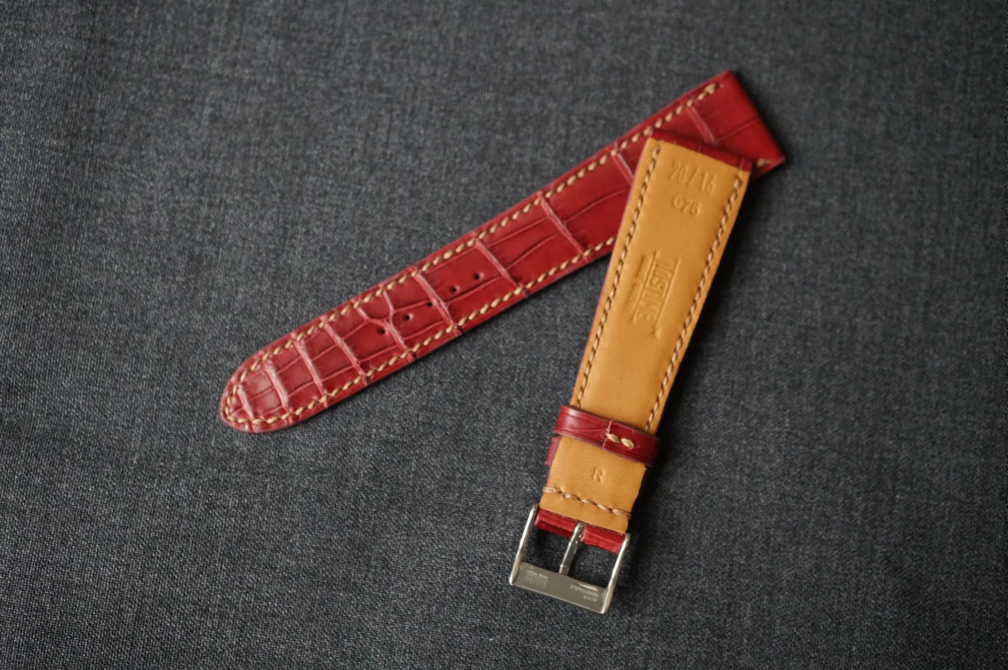 BURGUNDY CUSTOM MADE CROCODILE STRAP