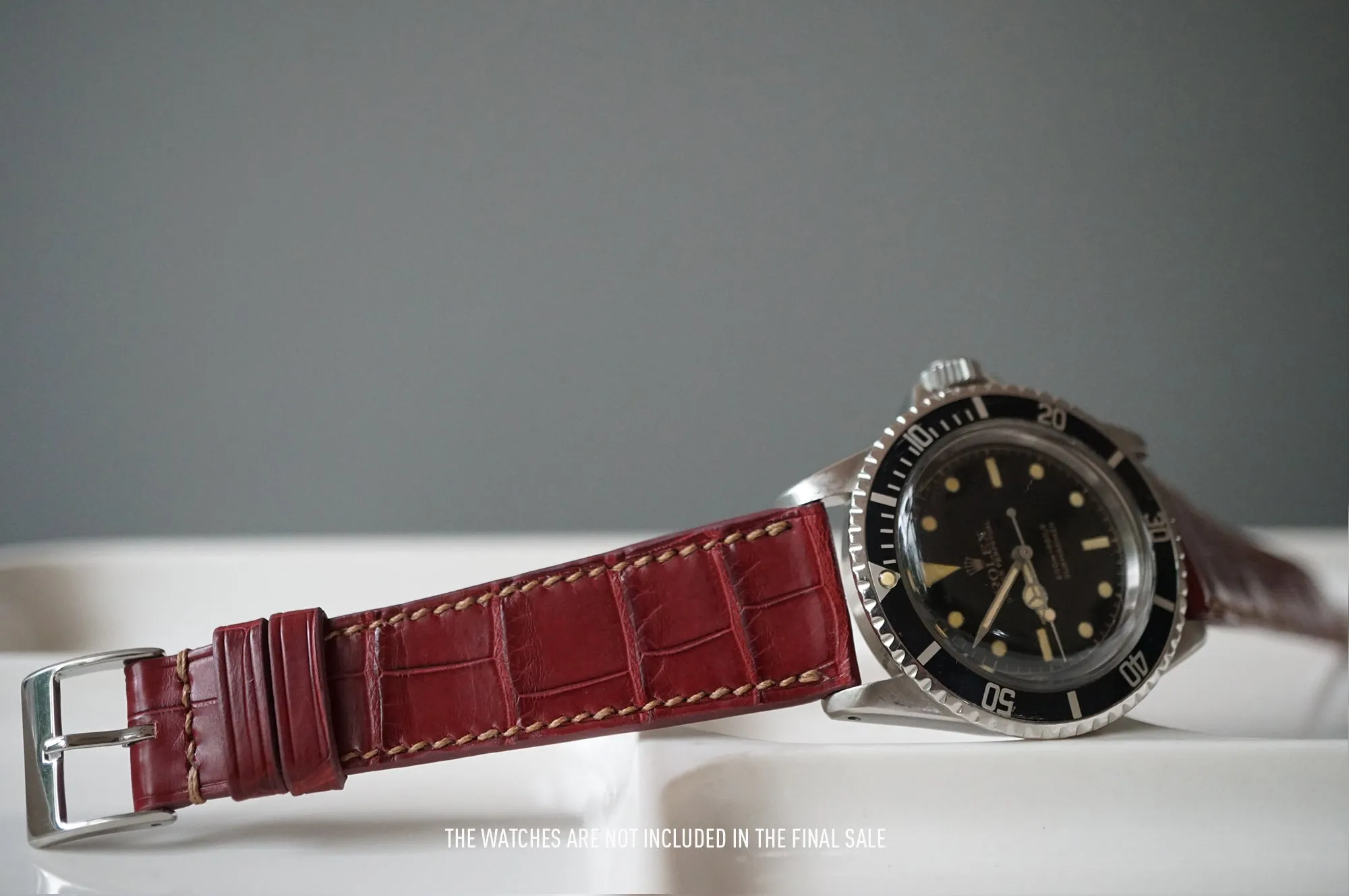 BURGUNDY CUSTOM MADE CROCODILE STRAP