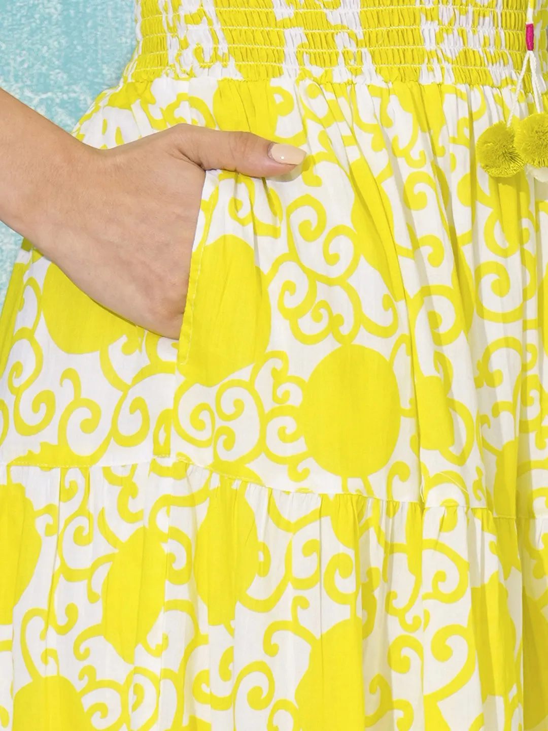 Buy Yellow Cotton Party Dress For Women Online In India - Zola