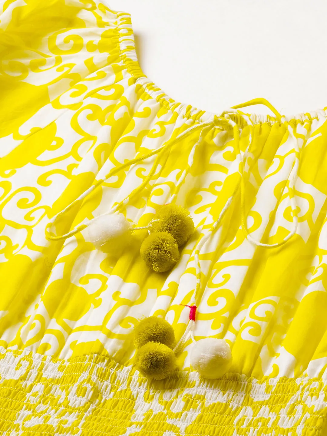 Buy Yellow Cotton Party Dress For Women Online In India - Zola