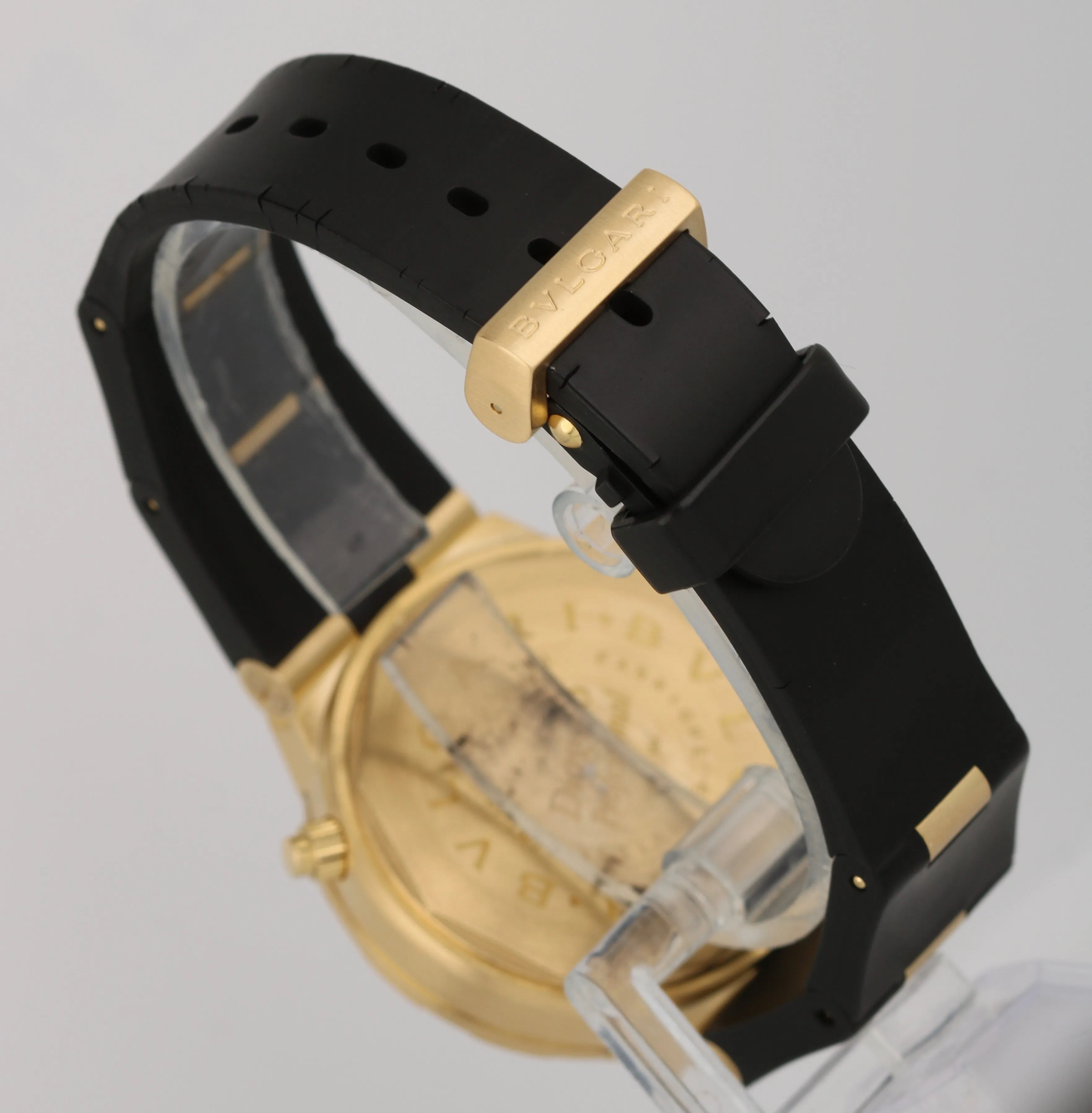 BVLGARI Bulgari Diagono Automatic GMT GMT40G 18K Yellow Gold Black 40mm Watch