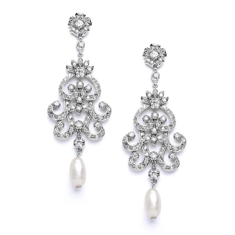 Calista Chandelier Freshwater Pearl Earrings