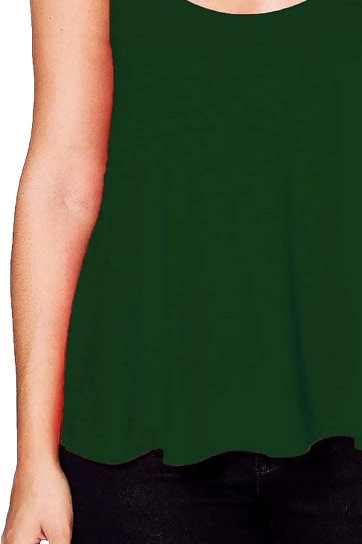 Cami Strappy Sleeveless Swing Vest Top