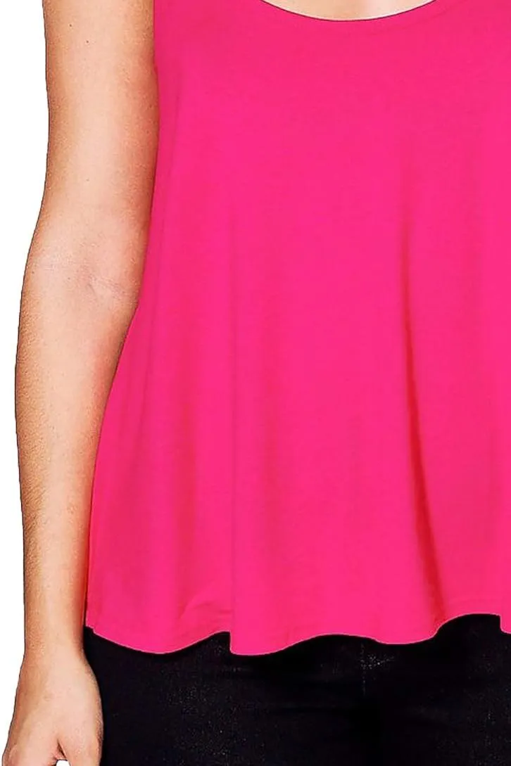 Cami Strappy Sleeveless Swing Vest Top