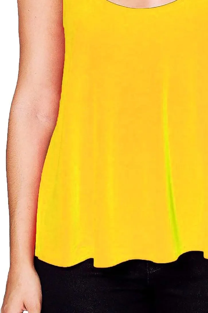 Cami Strappy Sleeveless Swing Vest Top