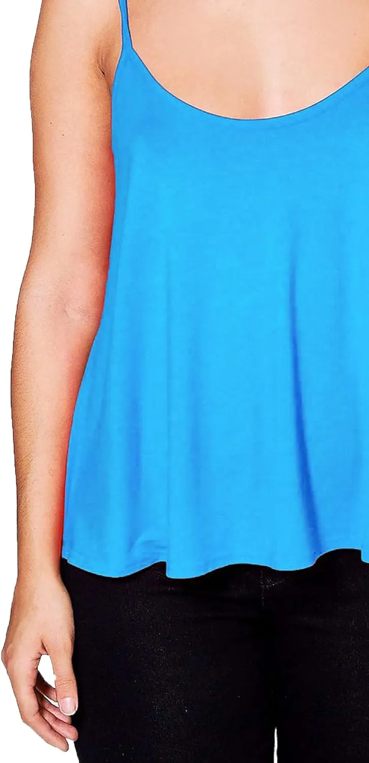 Cami Strappy Sleeveless Swing Vest Top