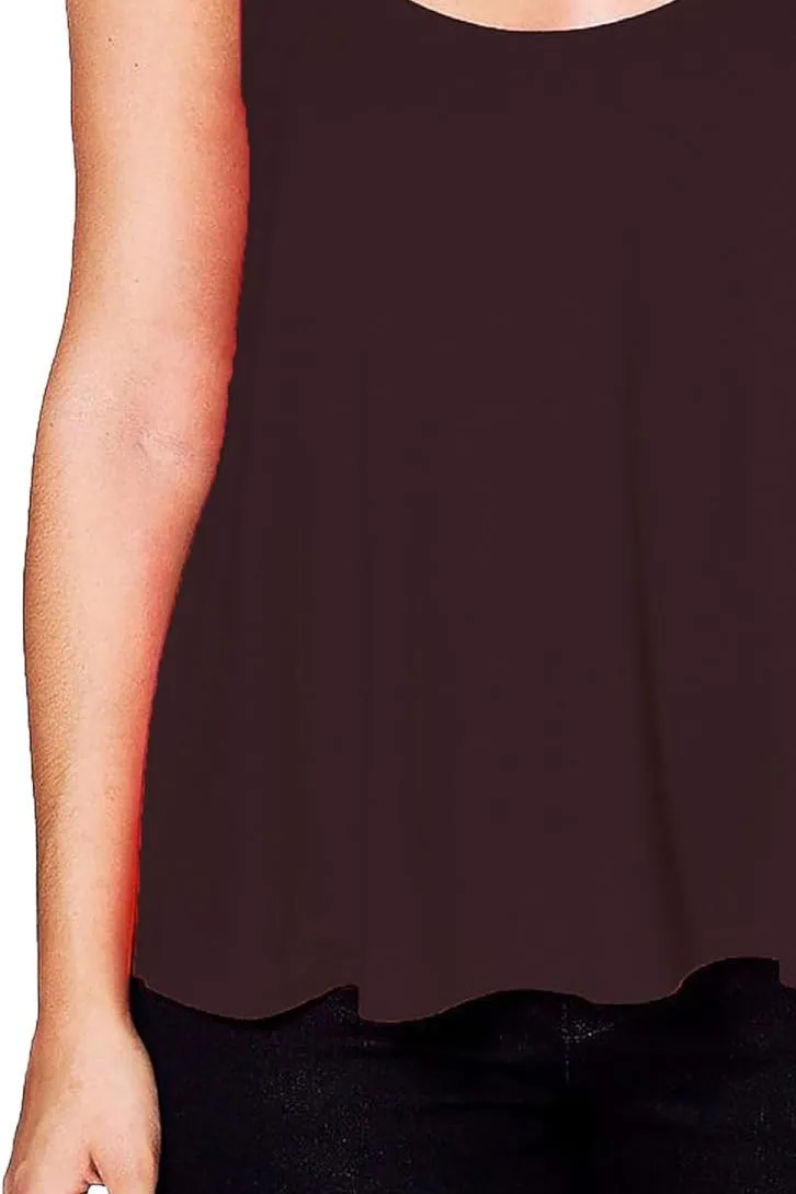 Cami Strappy Sleeveless Swing Vest Top