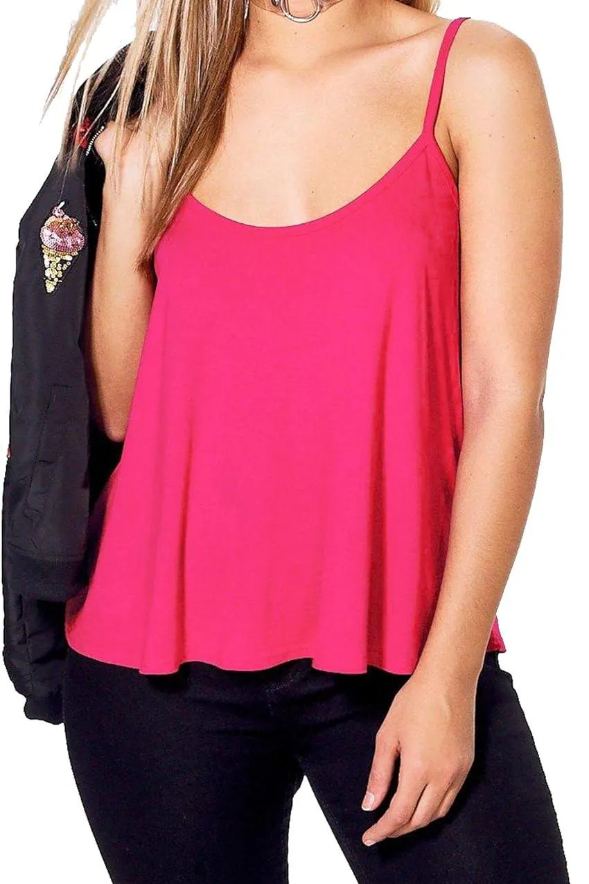 Cami Strappy Sleeveless Swing Vest Top