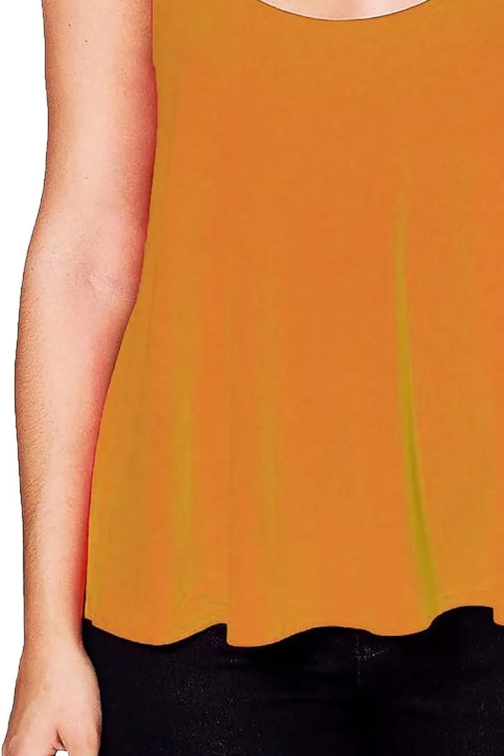 Cami Strappy Sleeveless Swing Vest Top