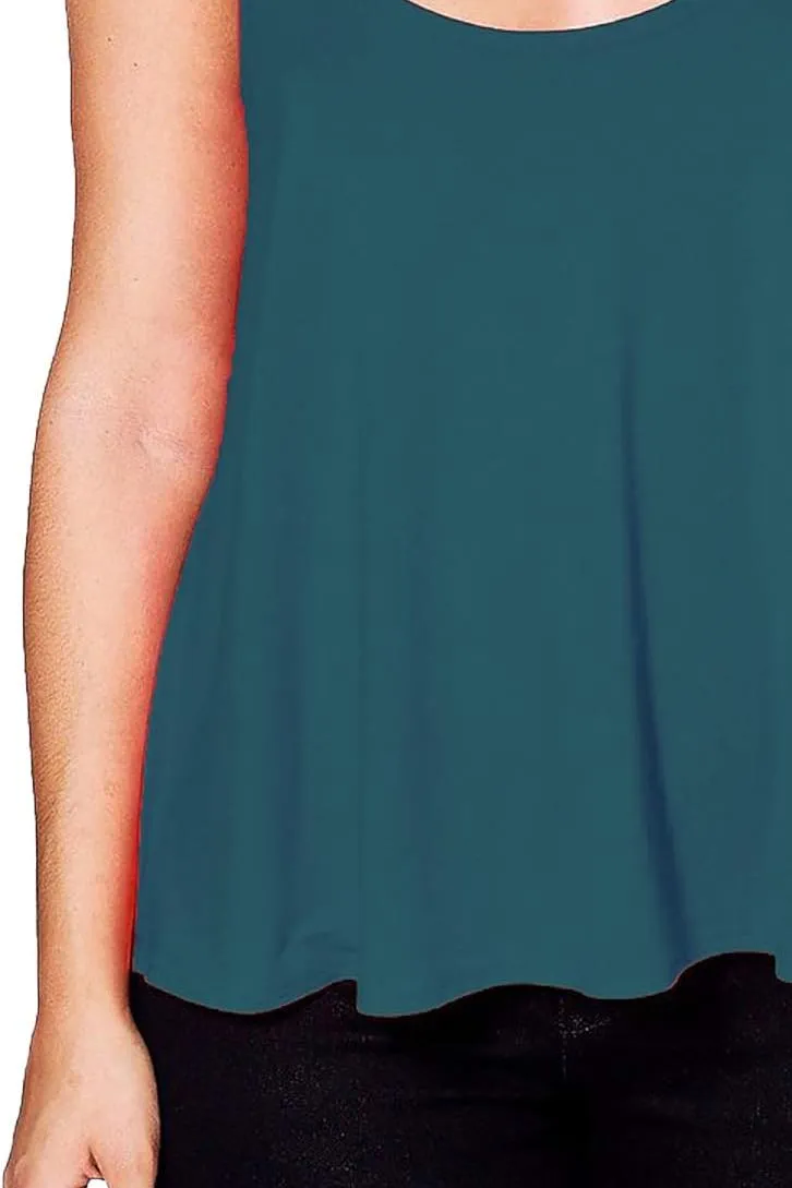 Cami Strappy Sleeveless Swing Vest Top