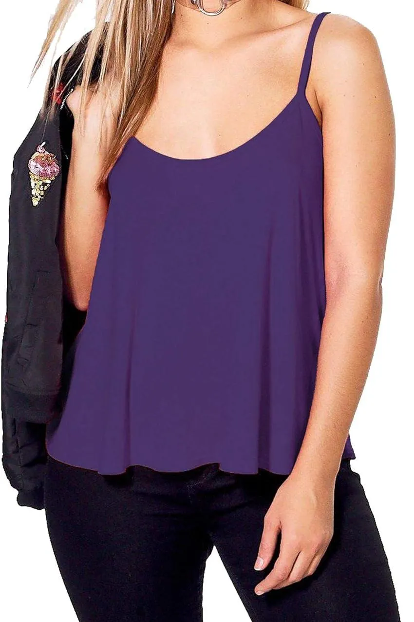 Cami Strappy Sleeveless Swing Vest Top