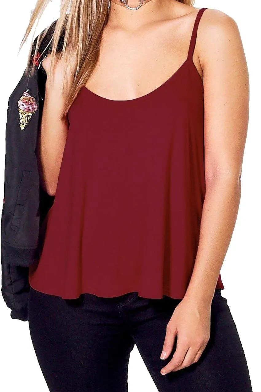 Cami Strappy Sleeveless Swing Vest Top