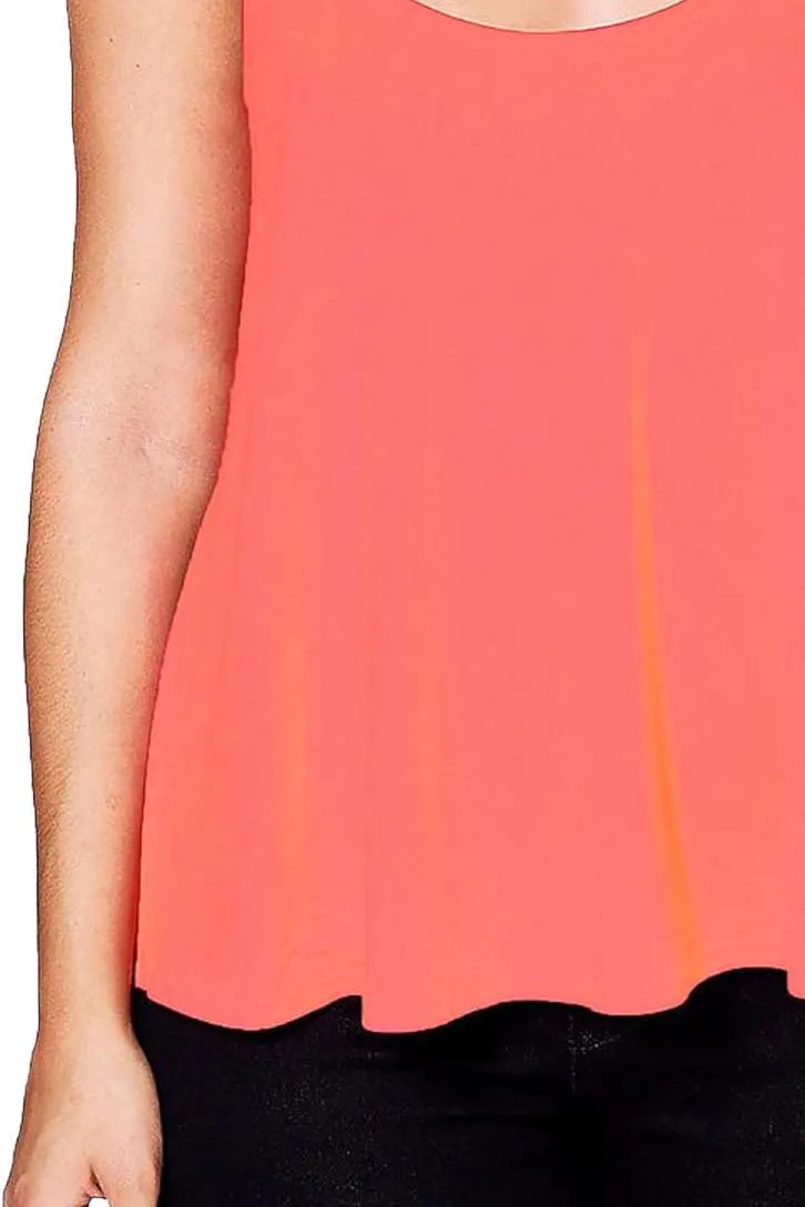 Cami Strappy Sleeveless Swing Vest Top