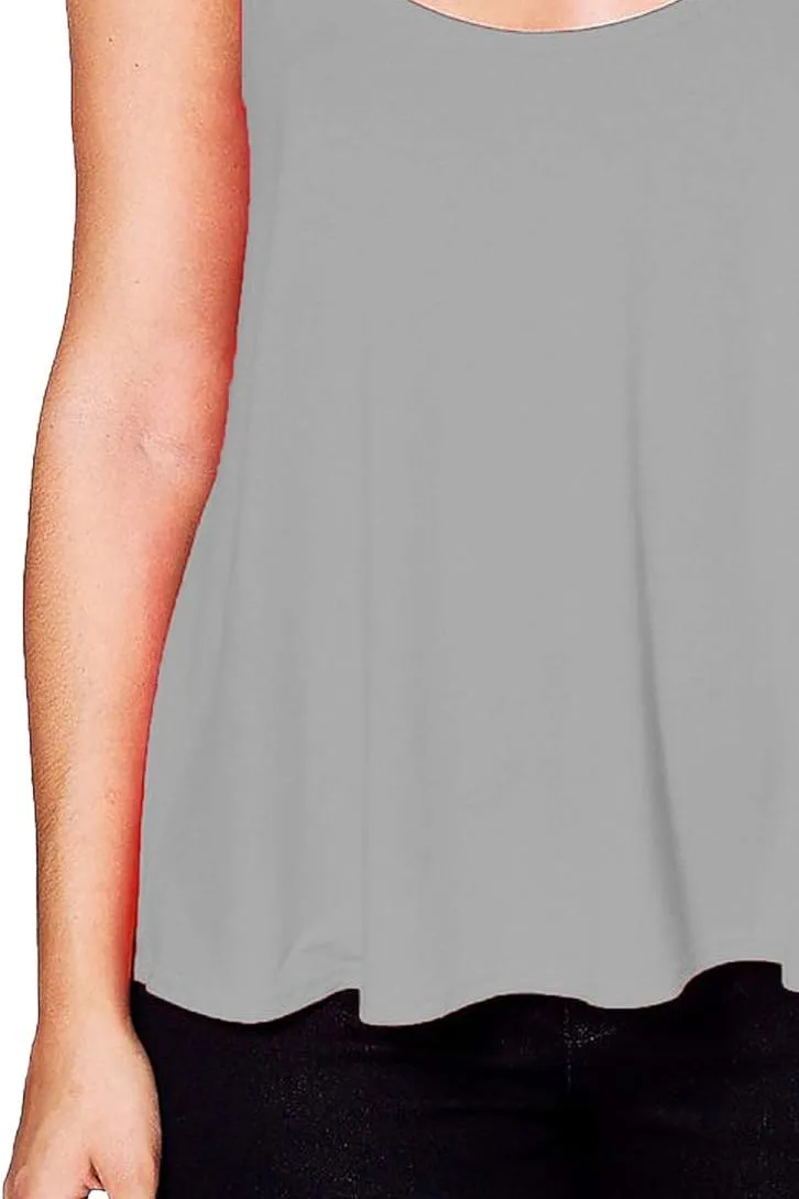 Cami Strappy Sleeveless Swing Vest Top