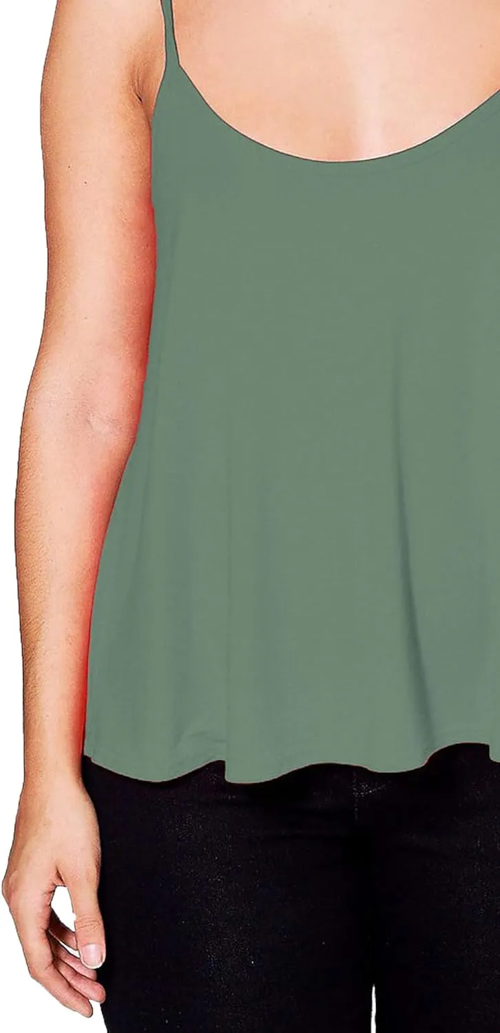 Cami Strappy Sleeveless Swing Vest Top