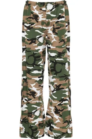 Camouflage Print Palazzo Trouser